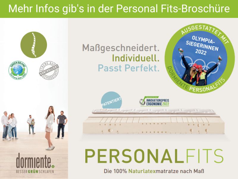 Personal-Fits-Broschüre mit Infos zur individuell anpassbaren Matratze