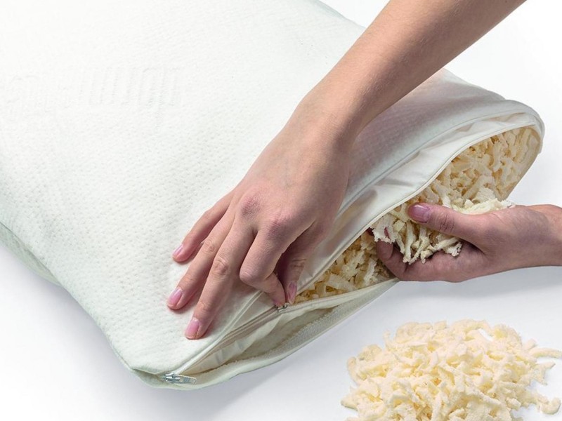 Füllkissen mit Naturlatexflocken für individuell anpassbaren Schlafkomfort